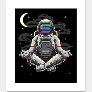 Astronaut Yoga Solana Coin To The Moon Crypto Token Cryptocurrency Wallet Birthday Gift For Men Women Kids Posters and Art